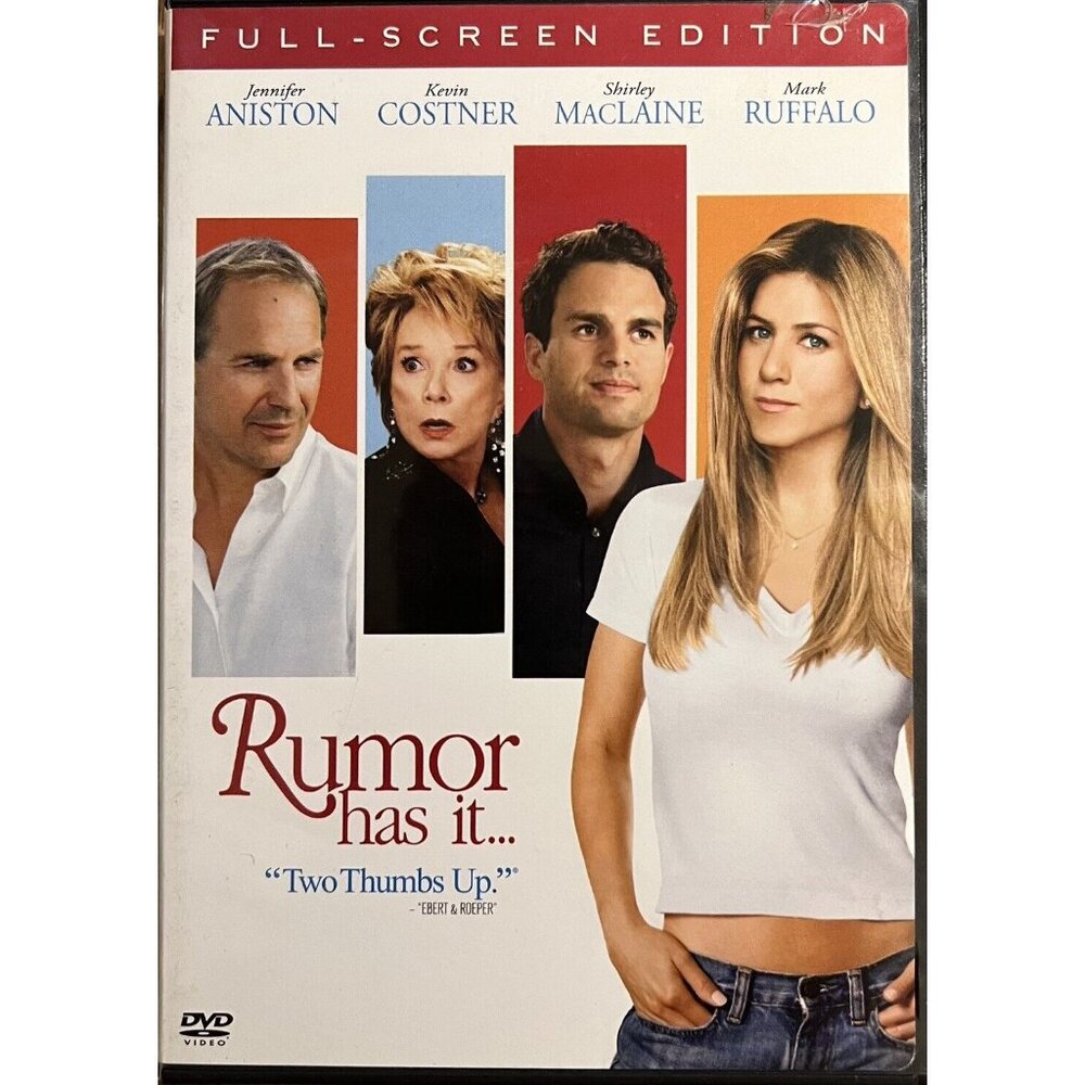 Rumor Has It (DVD, 2006, Full Frame) Jennifer Aniston, Kevin Costner
